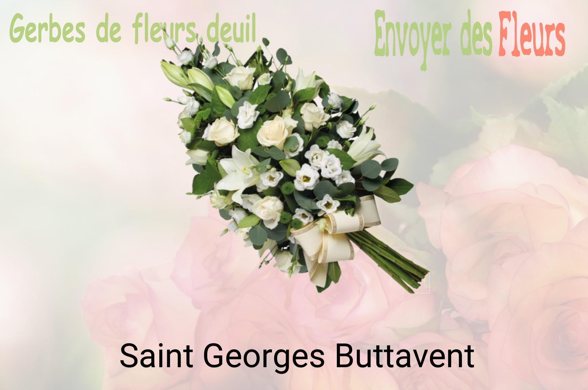 Gerbe de fleurs de deuil livrée à Saint-Georges-Buttavent